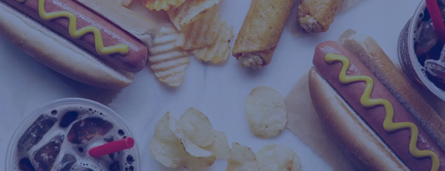 assortment of gas station snacks