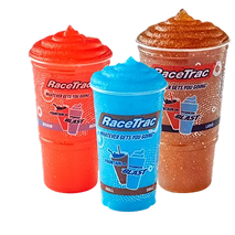 Red, blue, and coke slushie 
