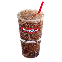 Small RaceTrac ice-cold fountain drink