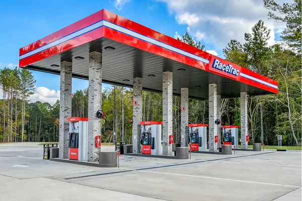 Fuel pumps at a RaceTrac gas station