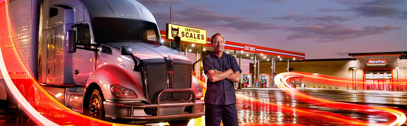 Pro driver at a RaceTrac travel center