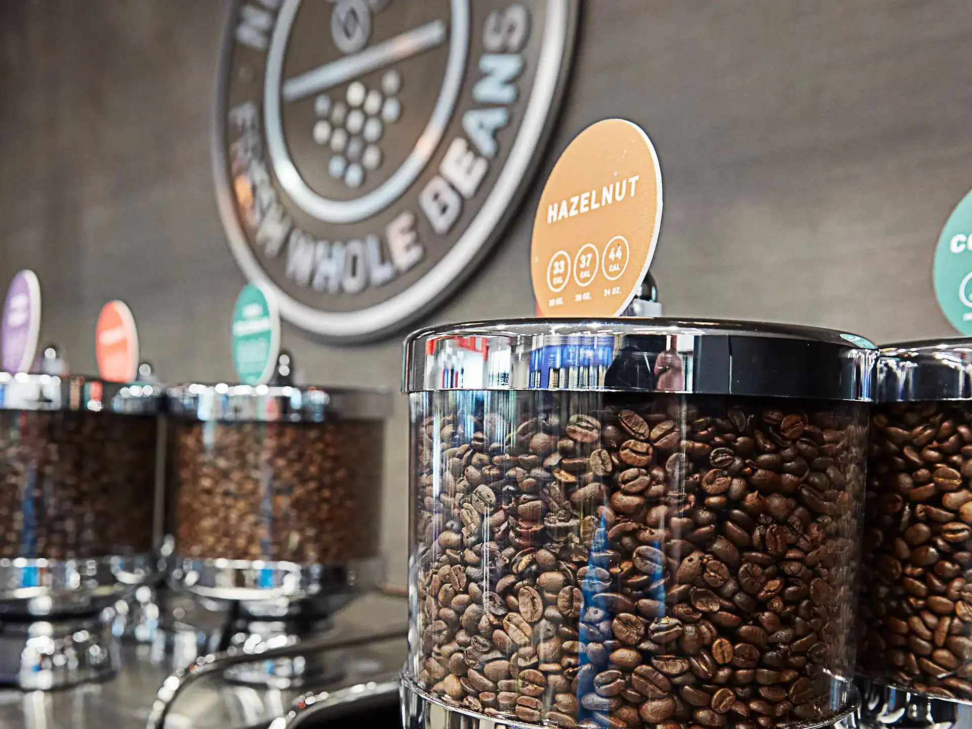 Hazelnut coffee beans