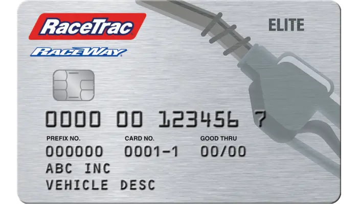 RaceTrac and RaceWay silver Elite Wex Card.