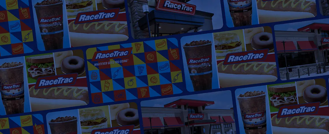 Gradient of RaceTrac gift cards