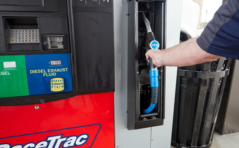 Diesel exhaust fluid gas pump at RaceTrac