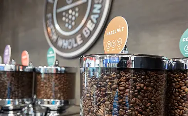 Hazelnut coffee beans