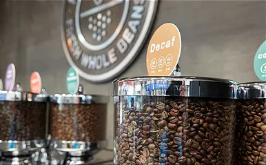 Decaf coffee beans