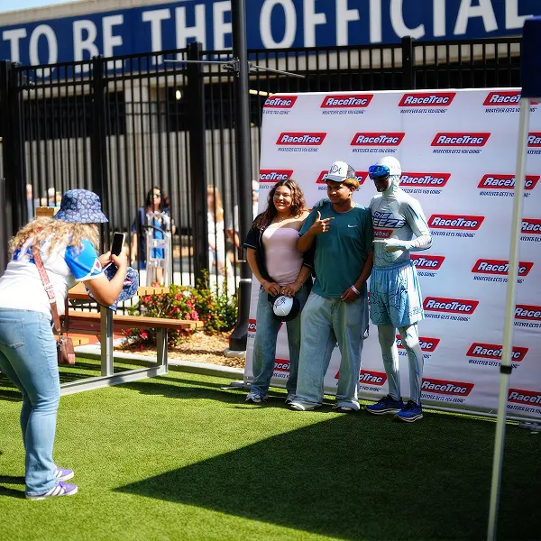 The Freeze taking photos with fans