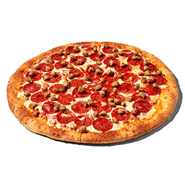 hot large sausage pepperoni pie