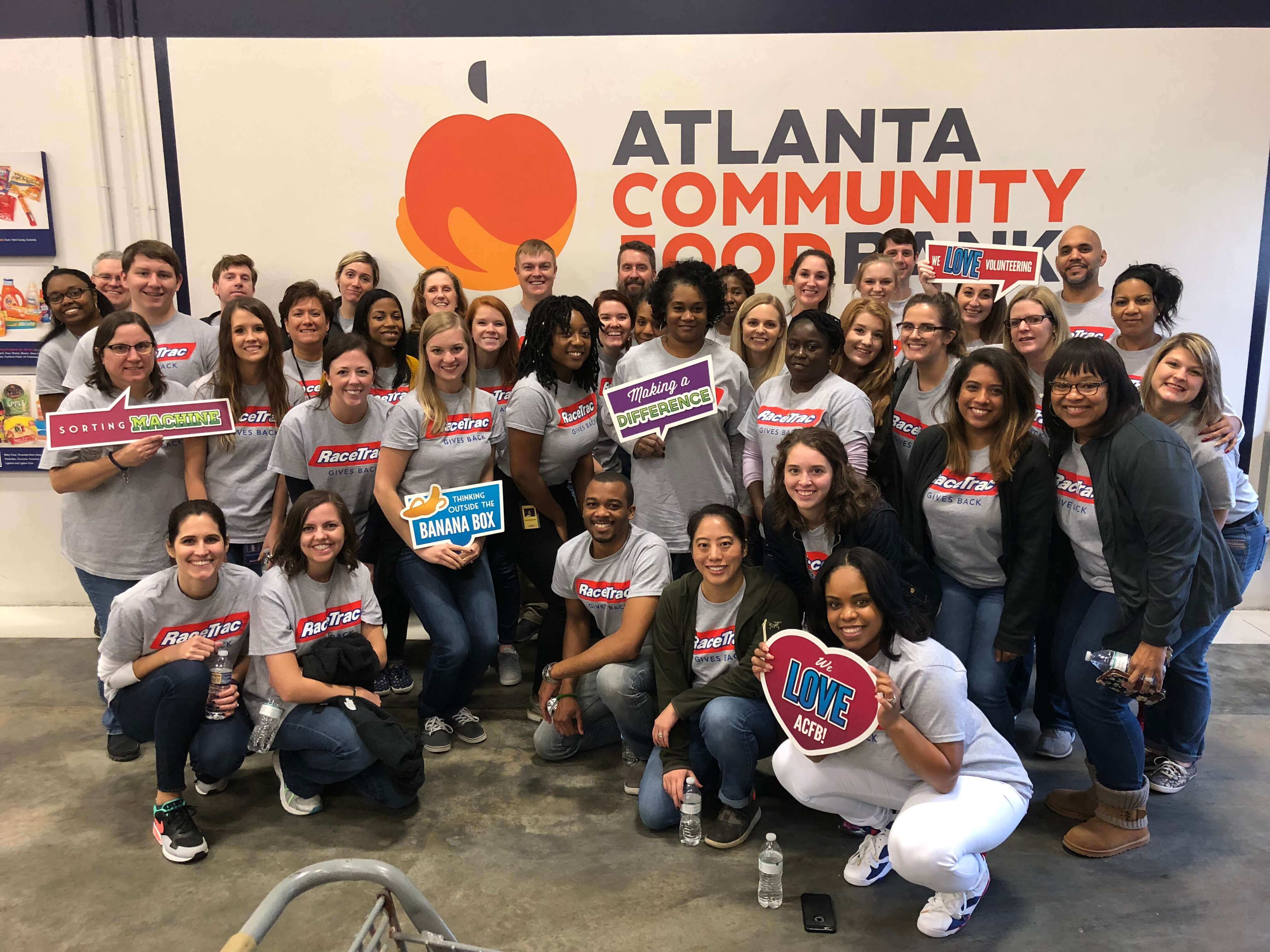 Group photo of RaceTrac volunteer program participants