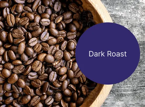 Dark roast coffee beans