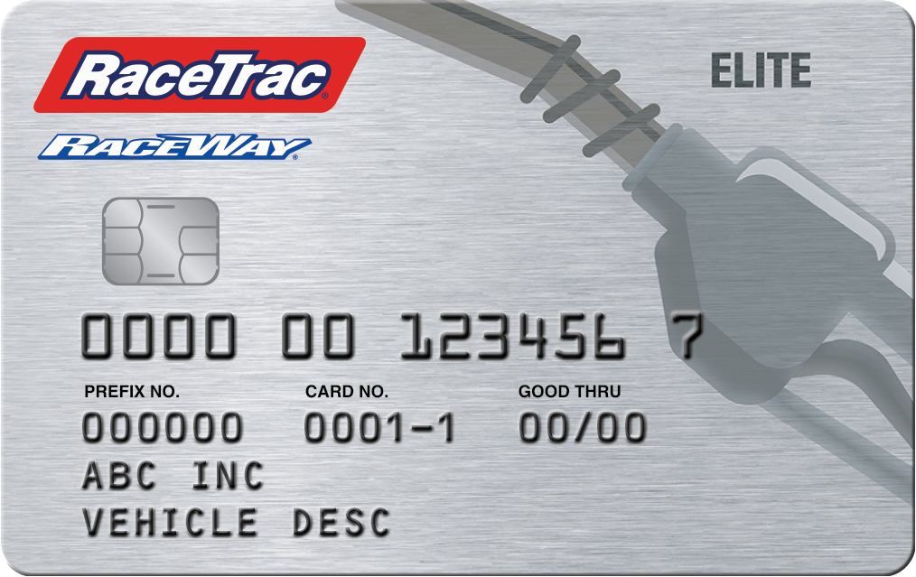 RaceTrac and RaceWay silver Elite Wex Card.